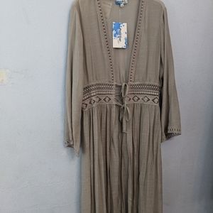 Women's rebellion again grey lace kimono medium size